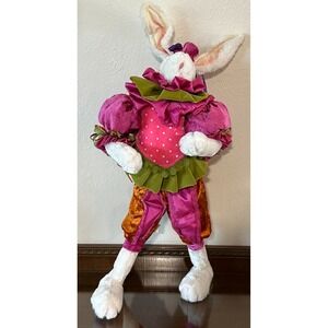 Mark Roberts Easter Bunny Fairy‎ Pink Elf Poseable Retired Victorian 17"
